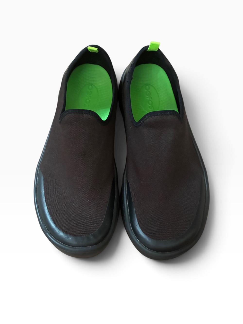OOFOS OOmg eeZee Low Recovery Slip On Shoes Black Women’s 8.5 EU 39.5 - Picture 2 of 11